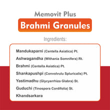 Load image into Gallery viewer, Memovit Plus Brahmi Granules 200G
