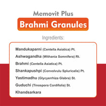 Load image into Gallery viewer, Memovit Plus Brahmi Granules 500g
